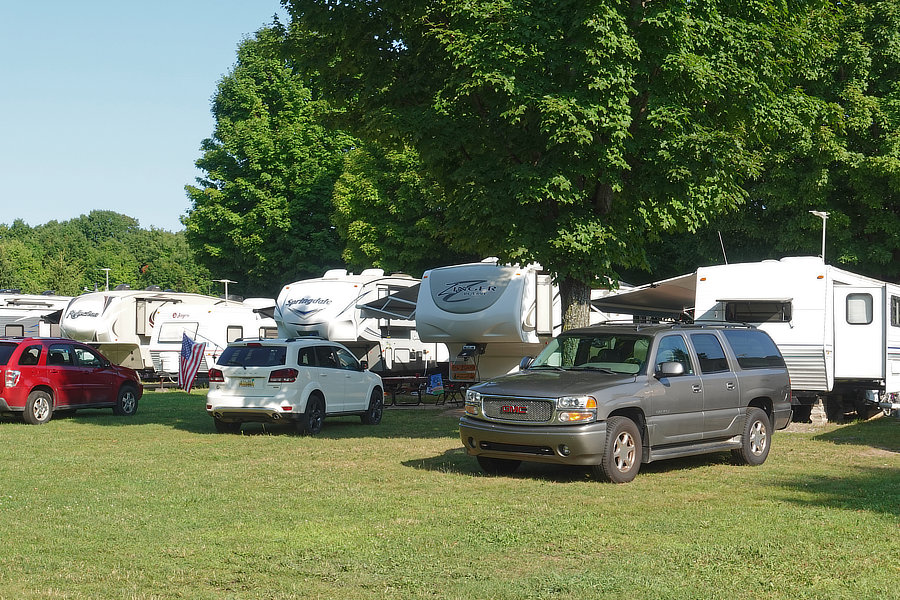 Row of campsites