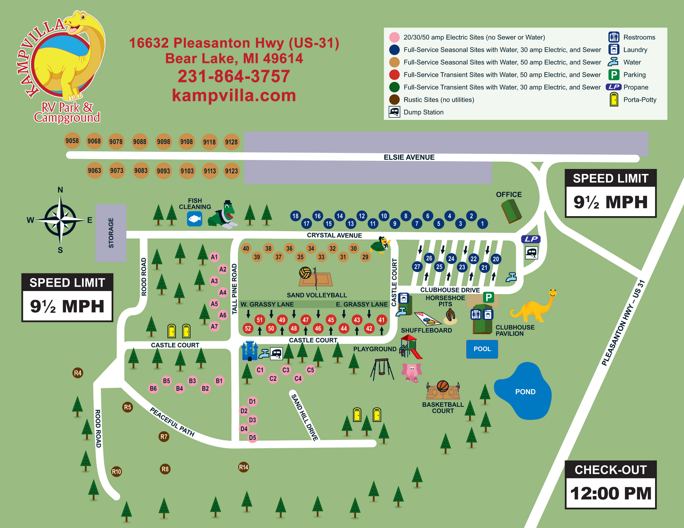 Kampvilla Site Map